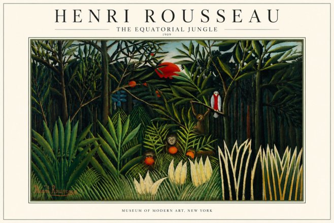 Rousseau The Equatorial Jungle No3 - Affiche