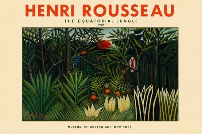 Rousseau The Equatorial Jungle No4 - Affiche