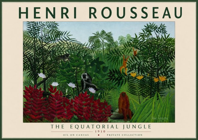 Rousseau The Equatorial Jungle II No6 - Affiche