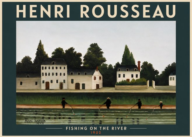 Rousseau Fishing on the River No5 - Affiche