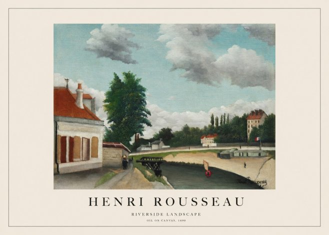Rousseau Riverside Landscape No1 - Affiche