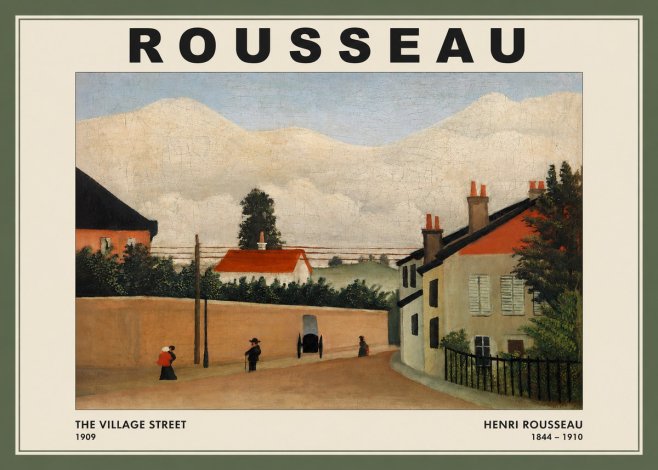 Rousseau The Village Street No2 - Affiche