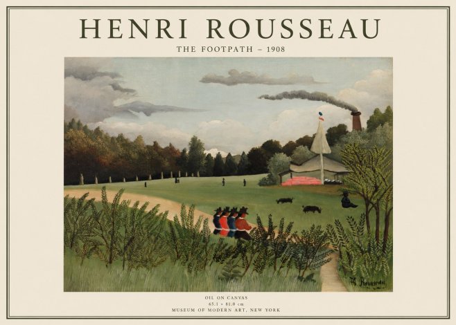 Rousseau The Footpath No1 - Affiche