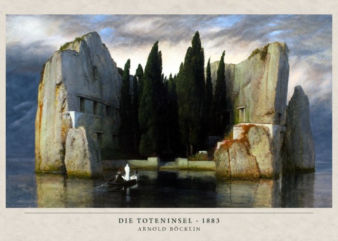 Arnold Böcklin Die Toteninsel I No6 - Affiche