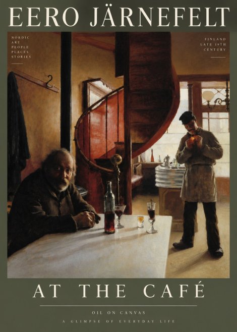 Eero Järnefelt Interior with Two Men No6 - Affiche