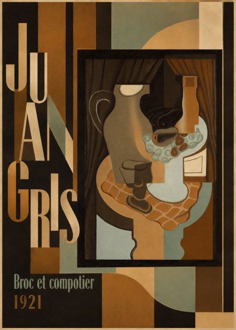 Juan Gris Broc Et Compotier No5 - Affiche