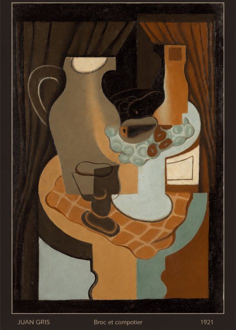Juan Gris Broc Et Compotier No6 - Affiche