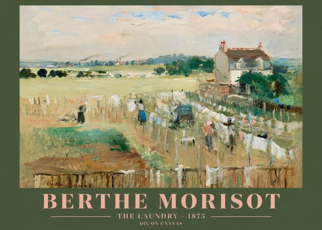 Berthe Morisot The Laundry - 1875 No2 - Affiche