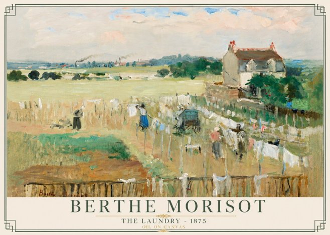 Berthe Morisot The Laundry - 1875 No6 - Affiche