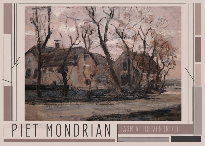 Piet Mondrian Farm at Duivendrecht No1 - Affiche