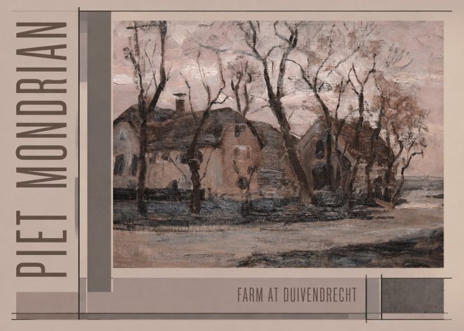 Piet Mondrian Farm at Duivendrecht No6 - Affiche