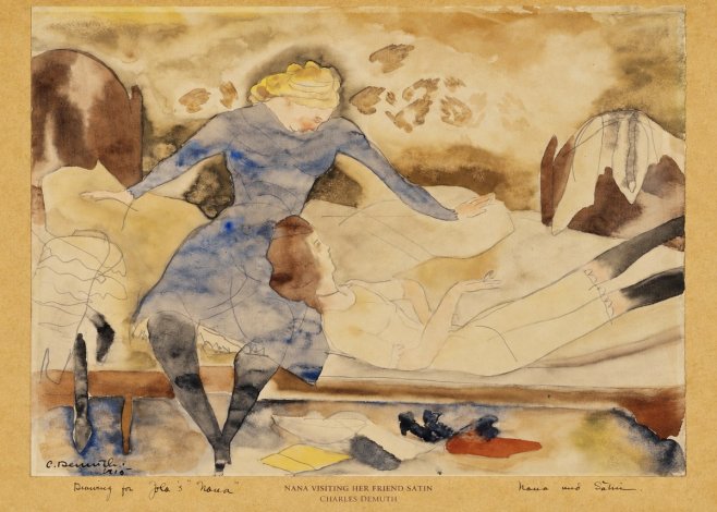 Charles Demuth Nana Visiting Her Friend Satin No6 - Affiche