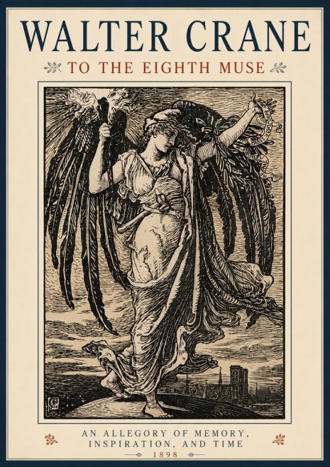 Walter Crane To the Eighth Muse No4 - Affiche