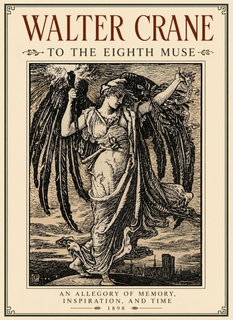 Walter Crane To the Eighth Muse No6 - Affiche