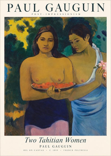 Paul Gauguin Two Tahitian Women I No2 - Affiche