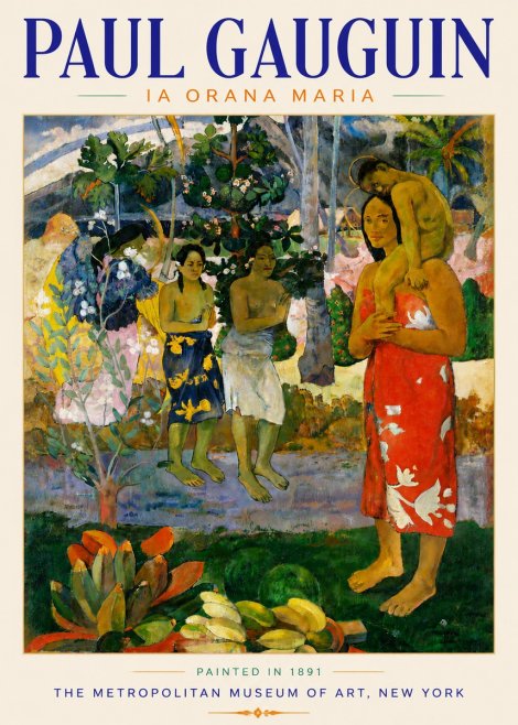 Paul Gauguin Ia Orana Maria No6 - Affiche