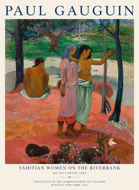 Paul Gauguin Tahitian Women on the Riverbank No1 - Affiche