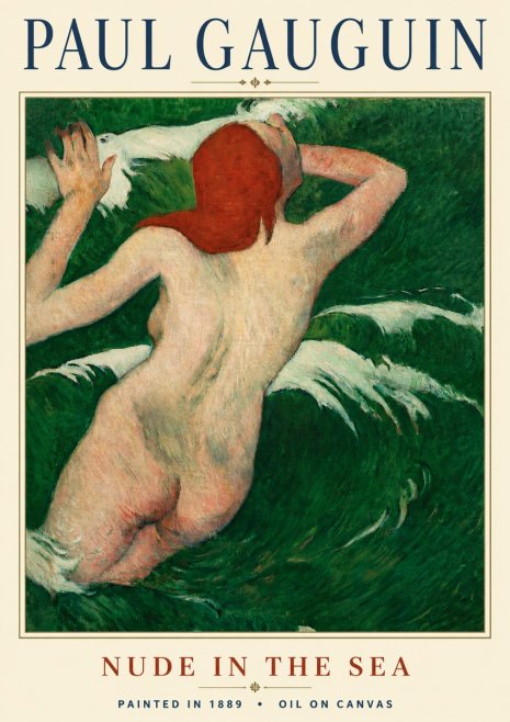 Paul Gauguin Nude in the Sea No4 - Affiche