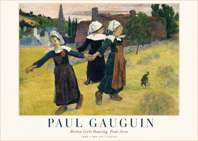 Paul Gauguin Breton Girls Dancing, Pont-aven No1 - Affiche