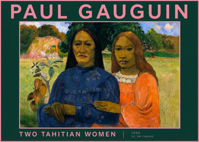 Paul Gauguin Two Tahitian Women II No3 - Affiche