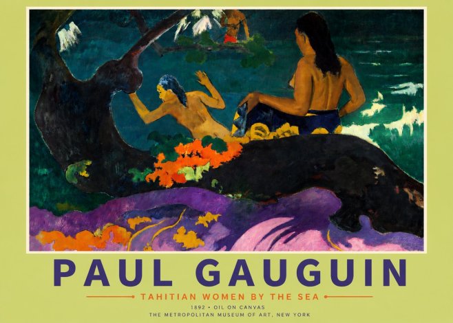 Paul Gauguin Tahitian Women by the Sea No3 - Affiche