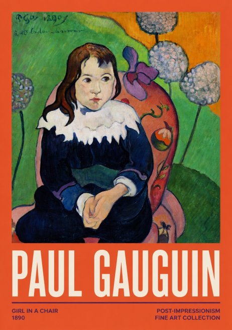 Paul Gauguin Girl in a Chair No2 - Affiche