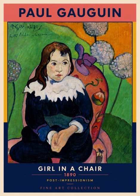 Paul Gauguin Girl in a Chair No6 - Affiche