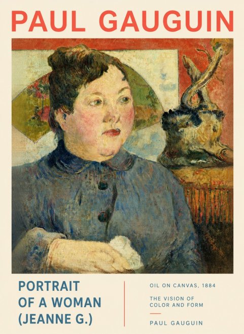 Paul Gauguin Portrait of a Woman (Jeanne G.) No3 - Affiche