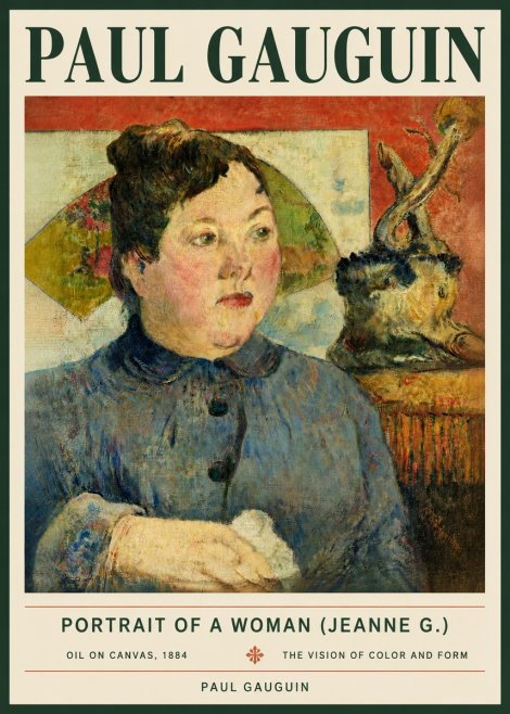 Paul Gauguin Portrait of a Woman (Jeanne G.) No4 - Affiche