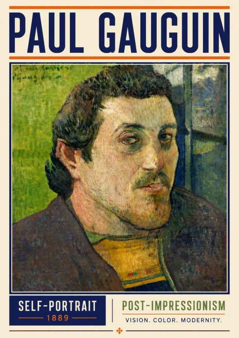 Paul Gauguin Self-portrait (1889) No6 - Affiche