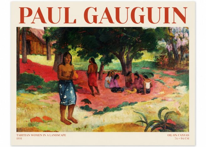 Paul Gauguin Tahitian Women on the Road No2 - Affiche
