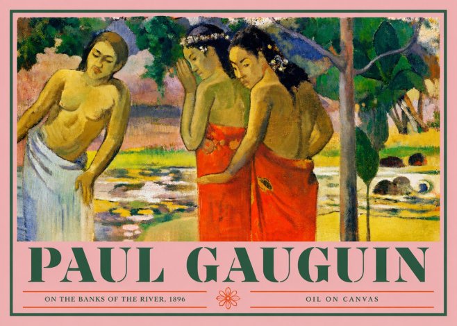 Paul Gauguin On the Banks of the River, 1896 No4 - Affiche