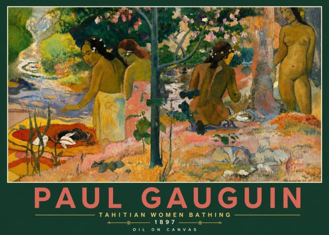 Paul Gauguin Tahitian Women Bathing No6 - Affiche