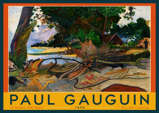 Paul Gauguin Te Burao (the Hunt) No6 - Affiche