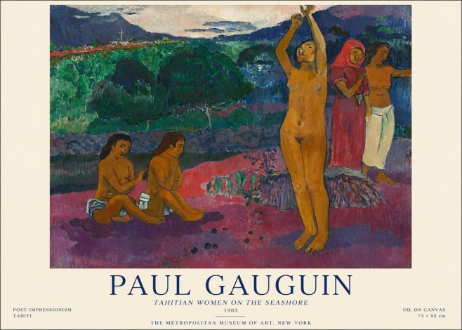 Paul Gauguin Tahitian Women on the Seashore No1 - Affiche