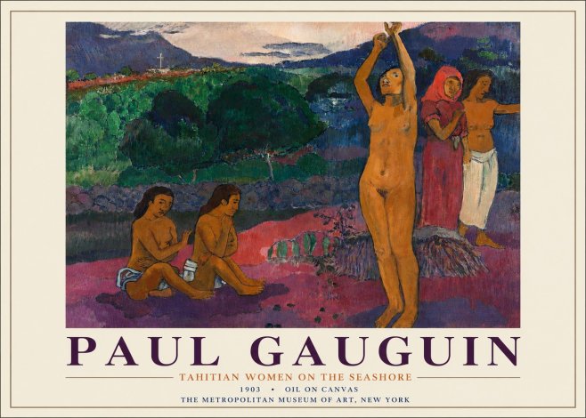Paul Gauguin Tahitian Women on the Seashore No3 - Affiche
