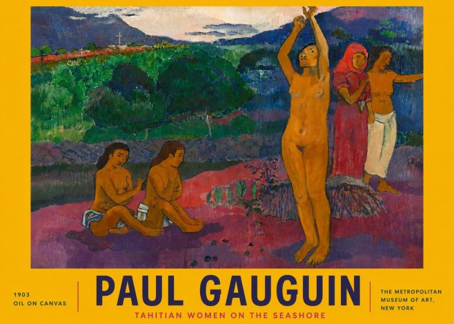 Paul Gauguin Tahitian Women on the Seashore No4 - Affiche