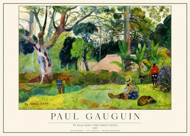 Paul Gauguin Te Ra'ai Rahi (the Great Pond) No1 - Affiche