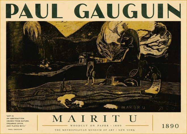 Paul Gauguin Mairit U No4 - Affiche