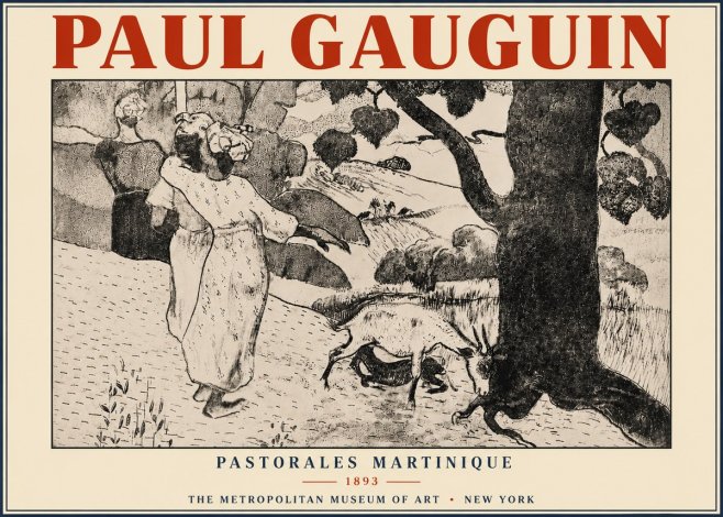 Paul Gauguin Pastorales Martinique No5 - Affiche