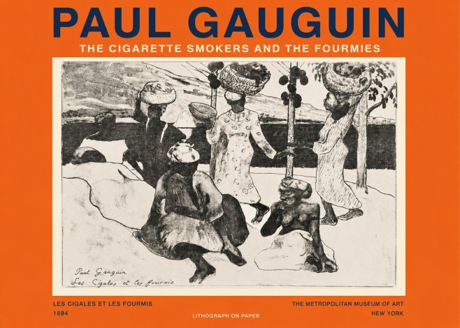 Paul Gauguin The Cigarette Smokers and the Fourmies No2 - Affiche
