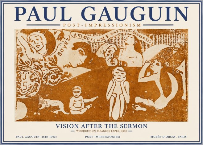 Paul Gauguin Amoureuses (Lovers) No6 - Affiche