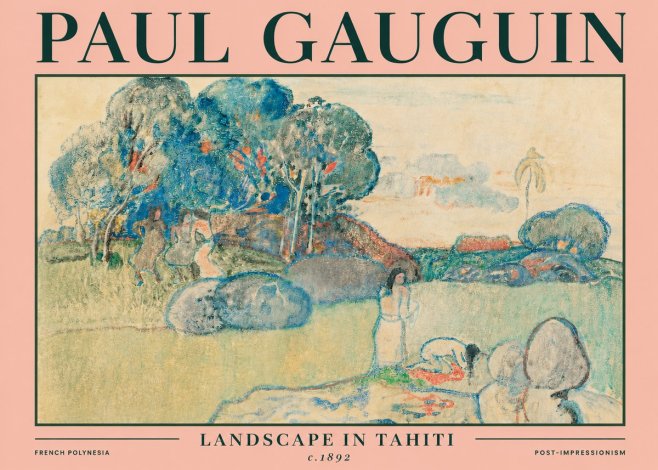 Paul Gauguin Landscape in Tahiti I No3 - Affiche