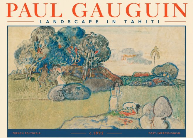 Paul Gauguin Landscape in Tahiti I No5 - Affiche