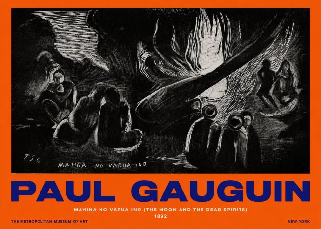 Paul Gauguin Mahina No Varua Ino (the Moon and the Dead Spirits) No2 - Affiche