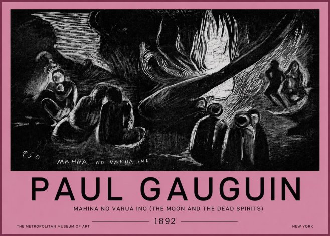Paul Gauguin Mahina No Varua Ino (the Moon and the Dead Spirits) No4 - Affiche