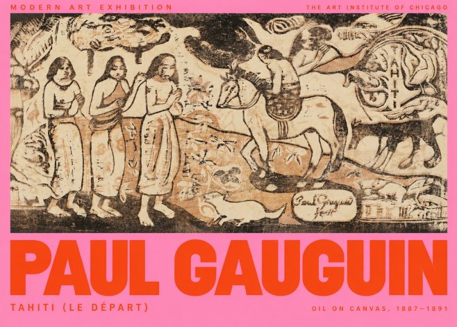 Paul Gauguin Tahitian Scene (Ia Orana Maria) No3 - Affiche