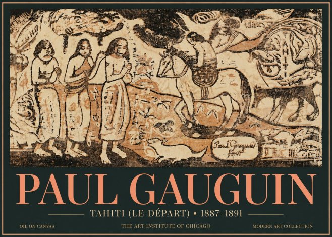 Paul Gauguin Tahitian Scene (Ia Orana Maria) No4 - Affiche