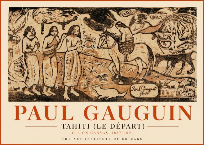 Paul Gauguin Tahitian Scene (Ia Orana Maria) No5 - Affiche