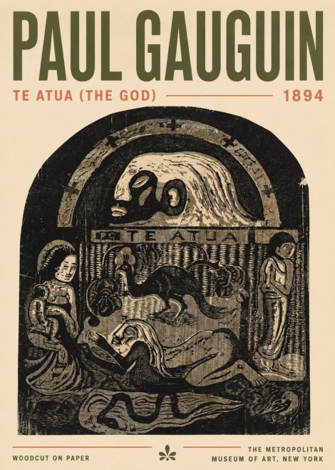 Paul Gauguin Te Atua (the God) No4 - Affiche